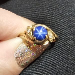 10k gold star sapphire